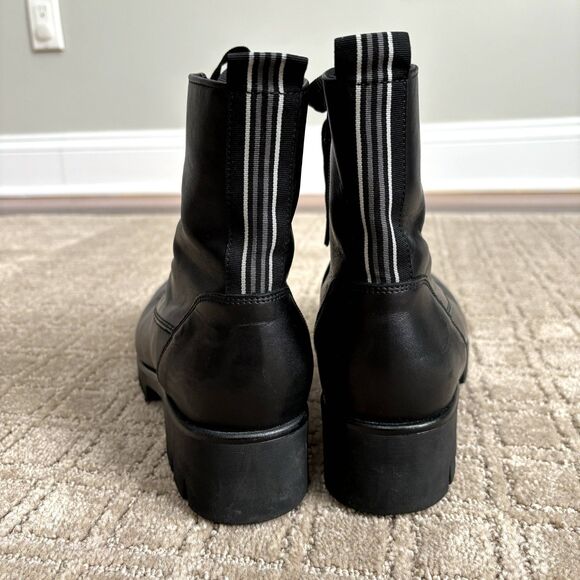 Gabor Leather Zip-Up Combat Boots Women's EU 7.5 US 9 Black Punk Grunge Goth - Picture 8 of 11